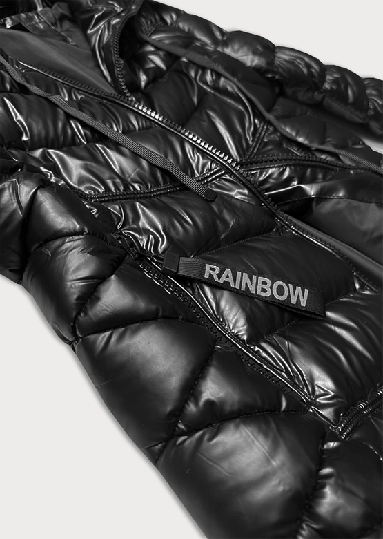 Pikowana kurtka zimowa damska S'west czarna (B8268-1)