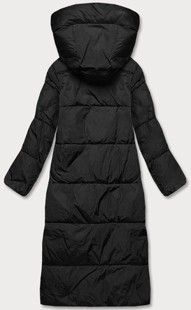 Kurtka zimowa damska z kapturem czarna (AG1-J9091)