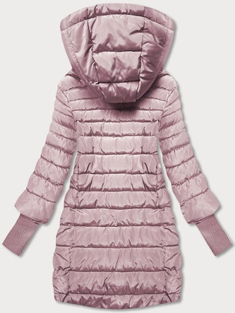 Kurtka damska z dzianinowymi ściągaczami różowa (P22-6637-52)