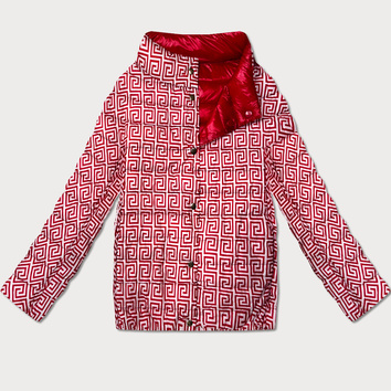 Lekko ocieplana dwustronna kurtka do bioder Goodlookin czerwona (P21-7213/7212-16)