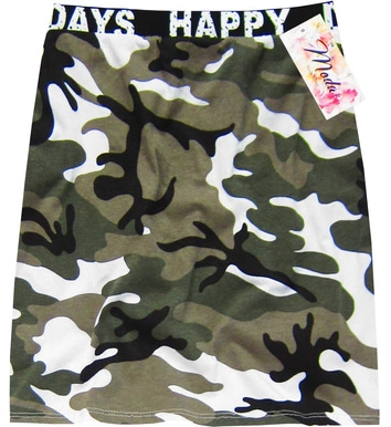 BAWEŁNIANA SPÓDNICA W MORO ZIELONA (ART7/1)