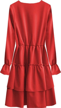 SUKIENKA Z WIĄZANYM DEKOLTEM CZERWONA (511ART)