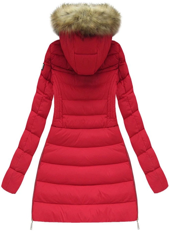 KURTKA ZIMOWA Z KAPTUREM CZERWONA (MODEL18)