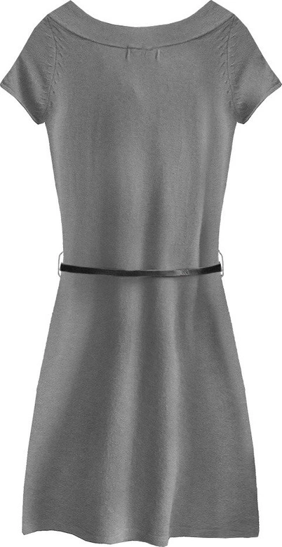 SWETERKOWA SUKIENKA MINI SZARA (1520)