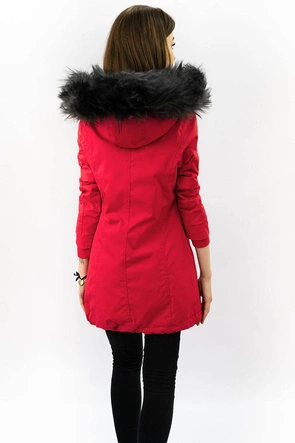 WODOODPORNA PARKA DAMSKA CZERWONA (M-923)