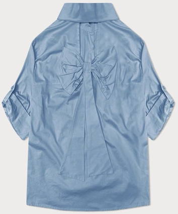 Koszula z ozdobną kokardą na plecach niebieska (24018)