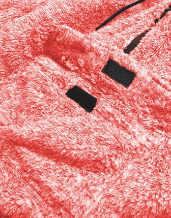 Pluszowa damska bluza melanż czerwona (HH008-5)