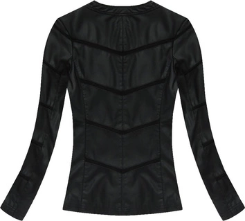 KURTKA Z WSTAWKAMI CZARNA (5260)