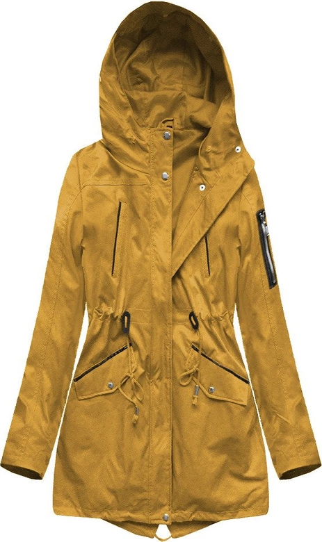 PARKA Z PODPINKĄ ŻÓŁTA (B2635)