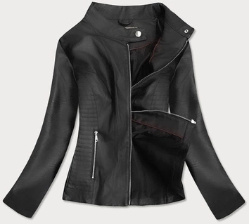 RAMONESKA Z EKOSKÓRY ZE STÓJKĄ CZARNA (TD1026)