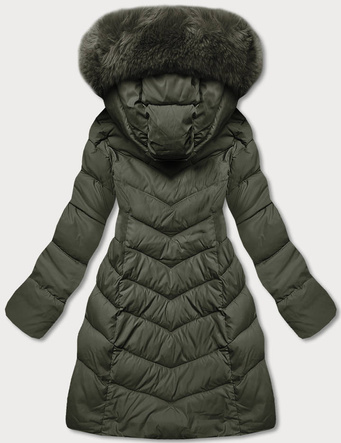 Zimowa kurtka z kapturem khaki (ty045-29)