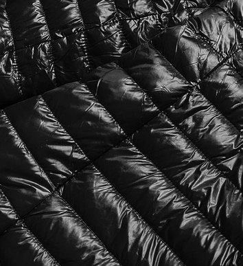 DWUSTRONNA KURTKA DAMSKA PIKOWANA CZARNA (PC-7502-1)