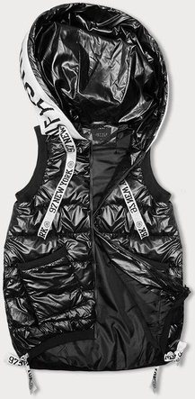 Bezrękawnik damski ze ściągaczami grafitowy (16M9115-105)