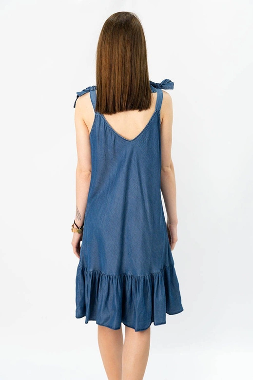 SUKIENKA Z FALBANĄ CIEMNONIEBIESKA (393/1ART)