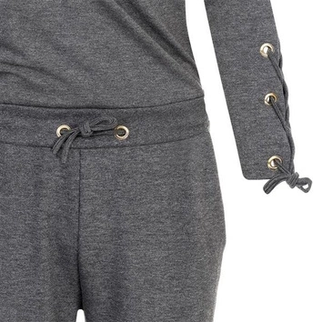 DŁUGI KOMBINEZON KOPERTOWY GRAFITOWY (K01)