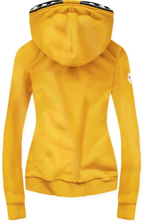 BLUZA Z KAPTUREM ŻÓŁTA (525A)