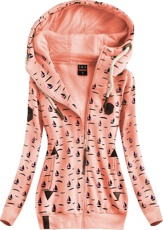 CIEPŁA BLUZA Z KAPTUREM ŁOSOSIOWA (1912)