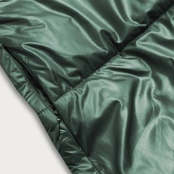 DŁUGA DWUSTRONNA KURTKA ZIMOWA ZIELONY/SZARY (L22-9852-33/61)