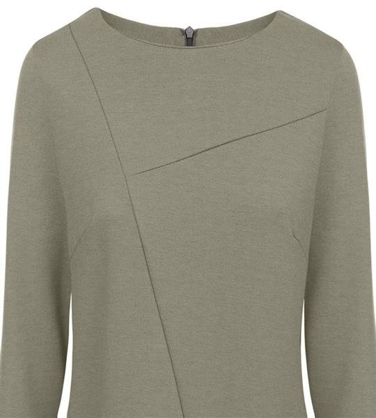PROSTA SUKIENKA Z ZAMKIEM KHAKI (S36)