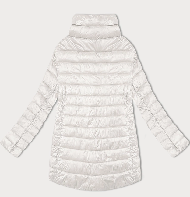 Pikowana kurtka damska ze stójką Minority ecru (P3-6908-12)