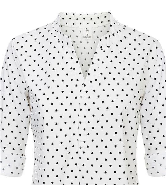 BLUZKA W SERDUSZKA ŚMIETANOWA (GOOD29)