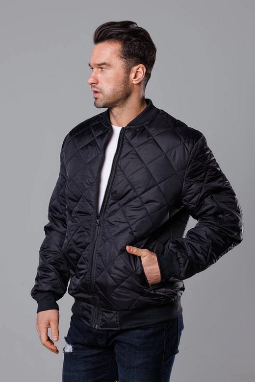 Pikowana bomberka męska czarna (MY01-1)