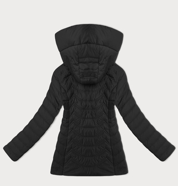 Pikowana kurtka damska z kapturem J Style czarna (16M9238-392)