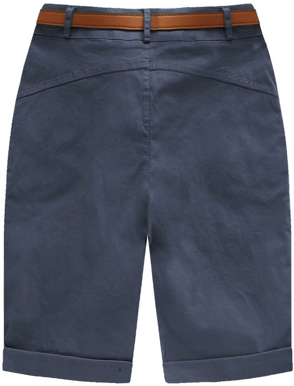 BERMUDY Z PASKIEM GRANATOWE (77ART)