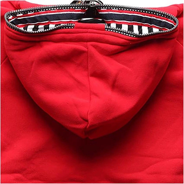 BLUZA Z KAPTUREM CZERWONA (525A)
