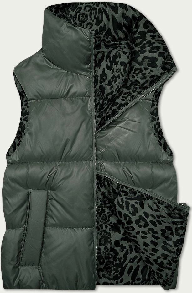 Dwustronna krótka kamizelka S'West khaki-panterka (B8346-11)