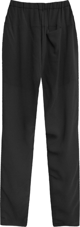 SPODNIE Z MARSZCZONĄ TALIĄ CZARNE (6151)