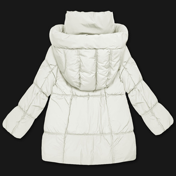Puchowa damska kurtka oversize S'West złamany biały (B8539-26)