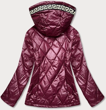 Pikowana kurtka plus size bordowa (b8013-74)