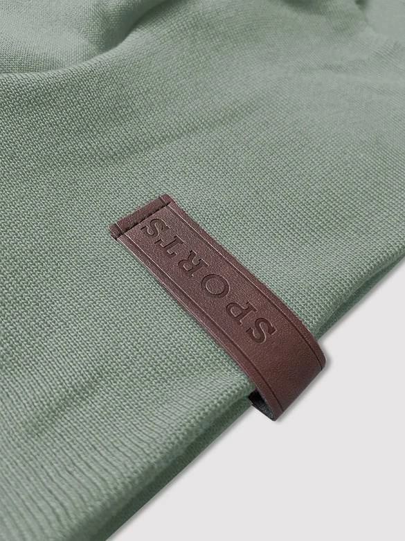 Gładka bluza damska z kapturem LHD szarozielona (AMG169)