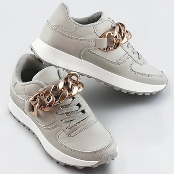 Sneakersy z łańcuchem szare (6368)
