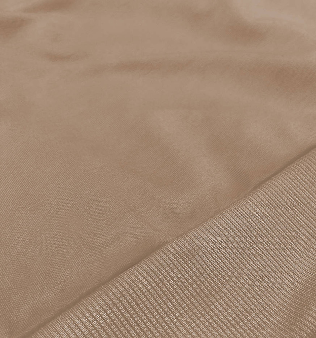 Cienka krótka bluza dresowa damska cappuccino (8B938-91)