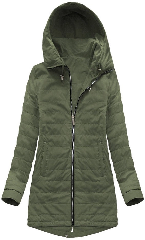 DWUSTRONNA KURTKA Z KAPTUREM KHAKI (W0230)