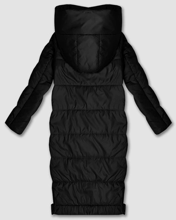 Długa lekko ocieplana kurtka damska S'West czarna (B8510-1)