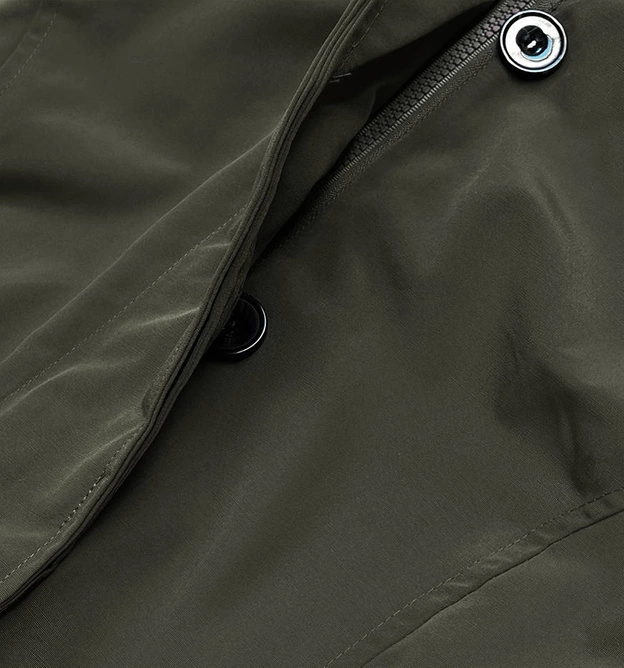 Zimowa kurtka damska z futrzaną podpinką army (m-21005)