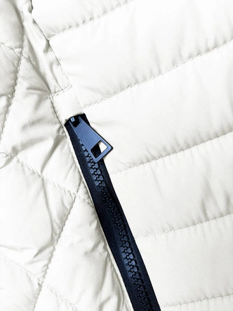 Przejściowa kurtka damska z kapturem ecru (2M-017)