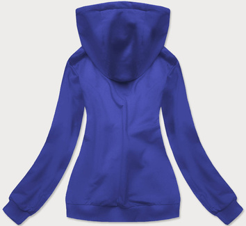 Cienka damska bluza z kapturem ciemna niebieska (wb11001-15)