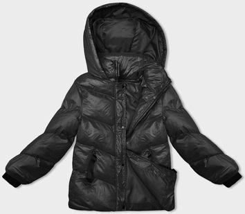 Puchowa kurtka zimowa damska czarna (23065-392)