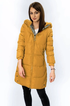 WODOODPORNA ZIMOWA KURTKA DAMSKA ŻÓŁTA (M-231)