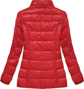 KRÓTKA BŁYSZCZĄCA KURTKA CZERWONA (J9-006)