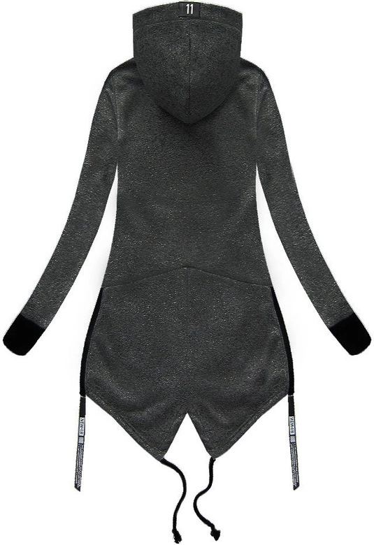 DŁUGA BLUZA Z KAPTUREM GRAFITOWA (1729)