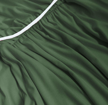 LUŹNA SUKIENKA MAXI W GUMKĘ KHAKI (593ART)