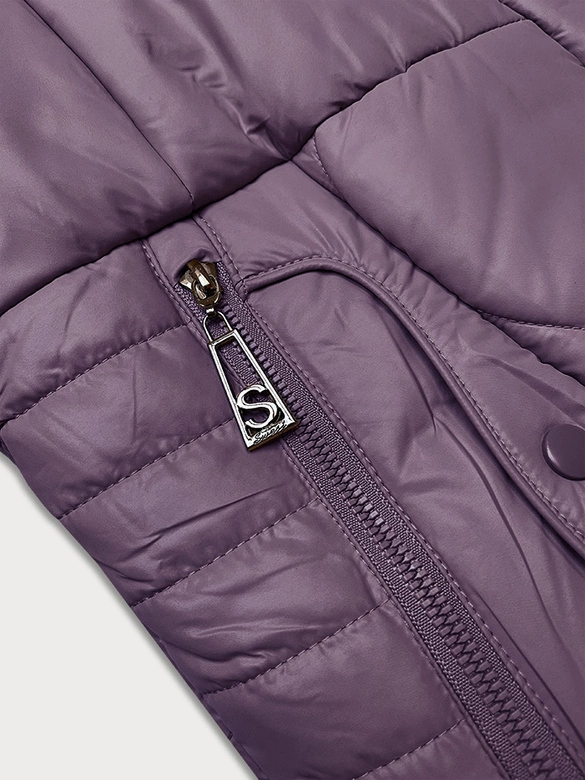 Pikowana przejściowa kurtka damska S'West fioletowa (B8302-71)