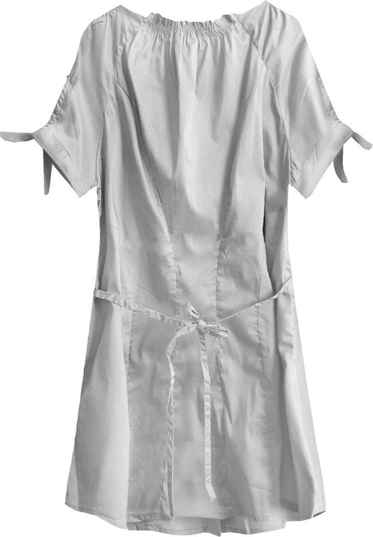 BAWEŁNIANA KOSZULA JASNOSZARA (1157)