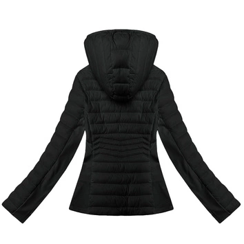 Kurtka damska z łączonych materiałów J Style czarna (16M9225-392)