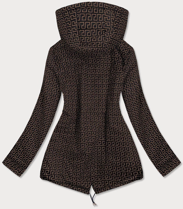 Dwustronna kurtka damska granatowo-brązowa (w507big)